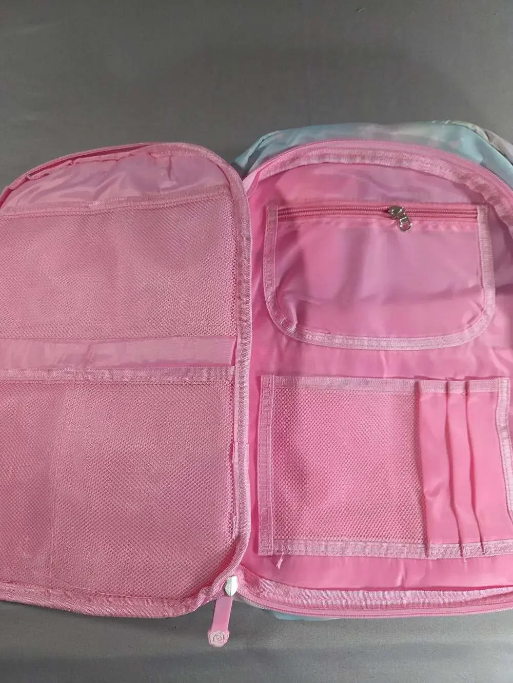 KiddoBack Girls Pastel Rainbow Hearts School Backpack.